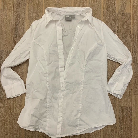 ASOS Tops - ASOS Maternity White Button Down Dress Shirt Small